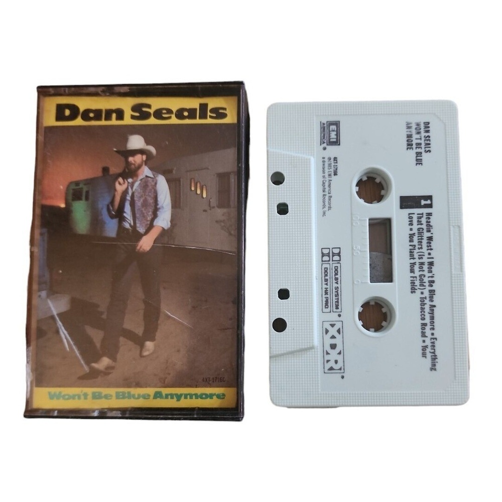 Dan Seals Won't Be Blue‎ Anymore Cassette Tape Album Country Music